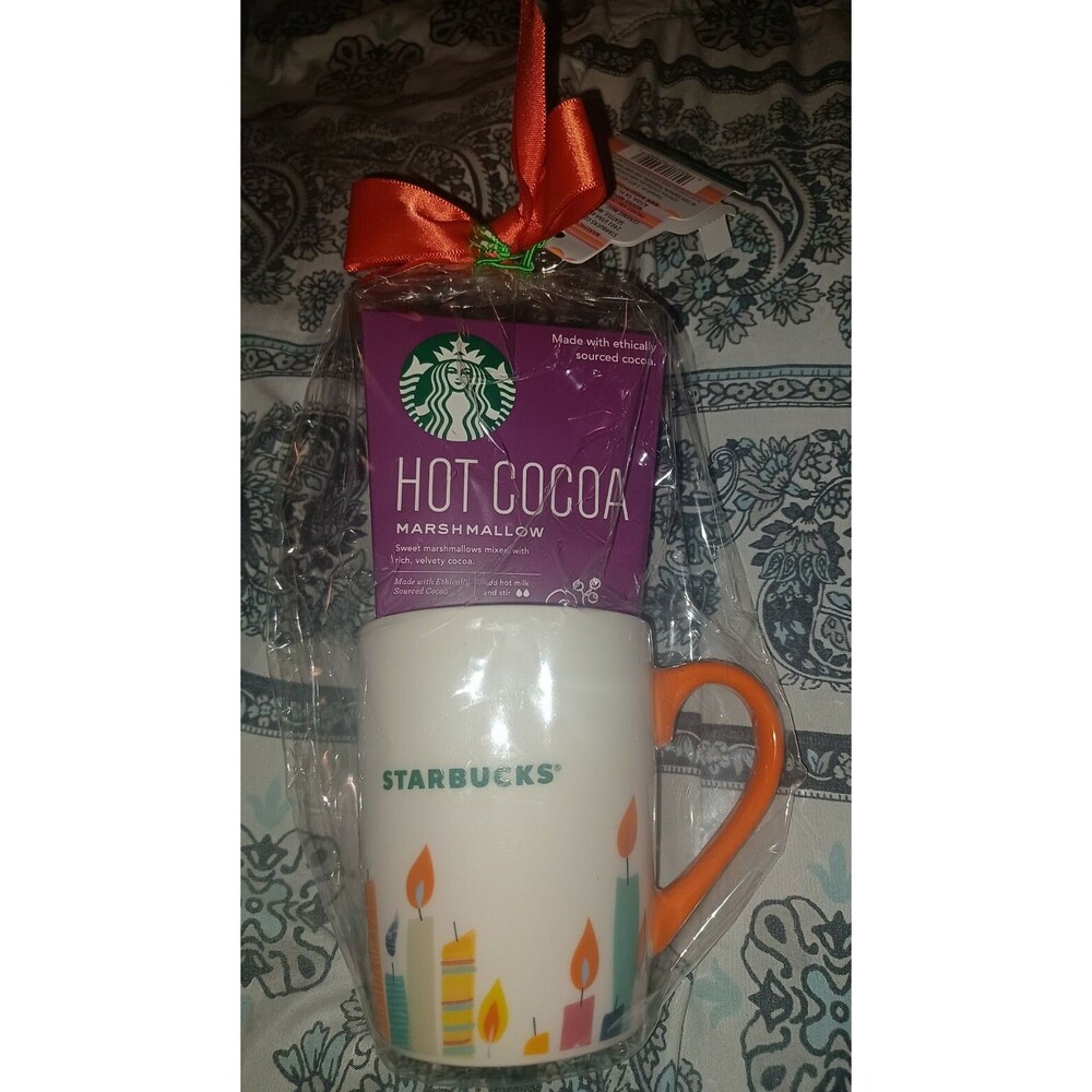 Starbucks Birthday Candles 2020 10oz Cup Mug With Hot Cocoa Marshmallow